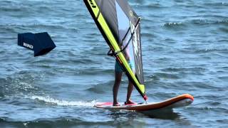 How to do a faster jibe The Black Team Academy  Beginner Windsurfing [upl. by Devitt]