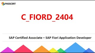 CFIORD2404 SAP Fiori Application Developer Dumps [upl. by Nissensohn992]