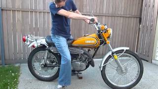 1973 Yamaha CT3 175 Enduro first start up in 30 years [upl. by Johnna]