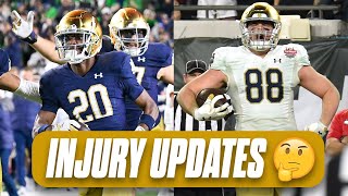 Notre Dame football news Benjamin Morrison Mitchell Evans injury UPDATES  More Irish intel ☘️ [upl. by Anaiek]