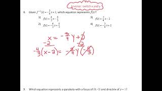 Algebra 2 Regents Review Unit 5  Part 2 [upl. by Suollecram]