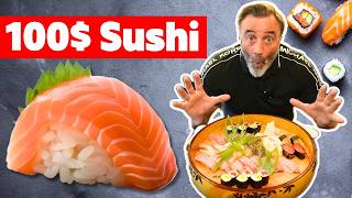 Poor Man Sushi vs Rich Man Sushi in Tokyo [upl. by Cleon]