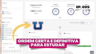 A ORDEM CERTA E DEFINITIVA PARA ESTUDAR NA UNOPAR  Ep 005 [upl. by Issirk]