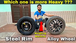 Steel Rim Vs Alloy Wheel  Which one is Heavier  Mechanical Jugadu [upl. by Sheff79]