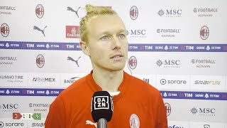 Simon Kjær Interview after AC Milan  Sassuolo on 30 December 2023 [upl. by Ecidnac820]