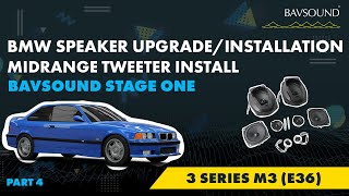 BMW Speaker Upgrade  Midrange Tweeter Install  3 Series M3 E36  BAVSOUND Stage One  Part 4 [upl. by Dyson409]