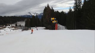 MEGEVE ski resort  Skiing GREEN DAMES on a clear day  Feb 2024 [upl. by Schreibman]