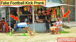 Fake Football Kick Prank  Football Scary Prank  Gone Wrong Reaction Razu prank tv [upl. by Zinah892]