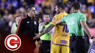 Tigres  ¿Qué pasó entre Miguel Fuentes y Gignac en el Universitario [upl. by Ahseken]