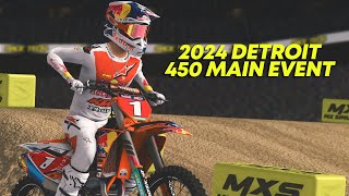 2024 rF Supercross 450 Main  Round 5  Detroit [upl. by Olshausen]