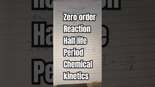 Zero order reaction half life period chemical kinetics class 12 chemistry  class12chemistry [upl. by Llerrehs]