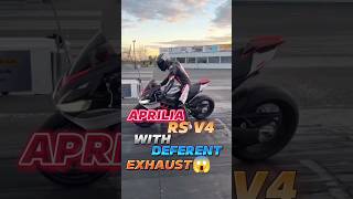 Aprilia RSV4 With Different Exhausts😱🔥  Unknown View 20shorts automobile [upl. by Anadroj598]