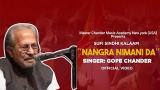 POPULAR TOP NANGRA NIMANI DA  NEW SINDHI VIDEO  KALAM BY GOPE CHANDER  SACHAL SARMAST [upl. by Meldon]