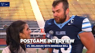 Football  Postgame Interview vs Delaware with Brendan Bell [upl. by Eyahsal680]