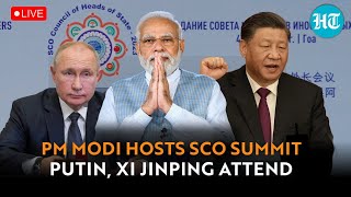 LIVE PM Modi At First IndiaHosted SCO Summit Putin Xi Sharif in Attendance [upl. by Arym]