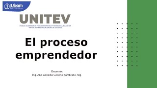 EL PROCESO EMPRENDEDOR [upl. by Aitat]