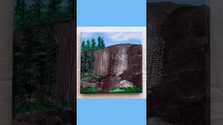 Paint water fall in Yosemite shorts yosemite yosemitefalls acrylicpainting [upl. by Nnednarb535]