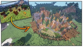 Taiga Village Transformation  Minecraft Timelapse WORLD DOWNLOAD [upl. by Freiman]