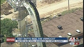 TEST Verruckt Safety Checks  Worlds Tallest Water Slide [upl. by Ahsotan]