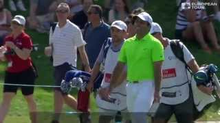 Francesco Molinaris hole in one at the DP World Tour Championship [upl. by Anolla]