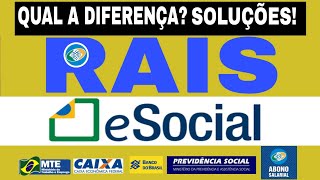 RAIS E ESOCIAL CONFIRA AS INFORMAÇÕES E SUAS DIFERENÇAS [upl. by Drallim]