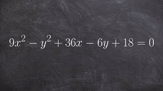 Convert to a hyperbola to standard form to find foci vertices center and asymptotes [upl. by Argus113]