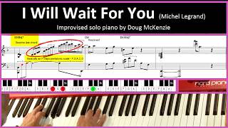 I Will Wait For You Michel LeGrand  Jazz piano Tutorial [upl. by Solomon596]