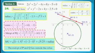 HKDSE 2013 Maths Core Paper 2 Q25 Circle Equation 圓形方程、Cosine Formula 餘弦公式、Angle of Inclination 傾角 [upl. by Eyaf]