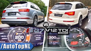 AUDI SQ7 V8 TDI vs Q7 V12 TDI  0200kmh ACCELERATION amp POV by AutoTopNL [upl. by Fromma]