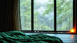 3 Hours Relaxing Sleep Music with Rain Sounds  Peaceful Music in the Warm Bedroom Stress Relief [upl. by Nyrac]