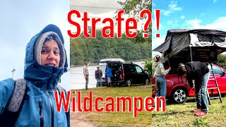 Beinahe Strafe fürs Wildcampen Spontanes DachzeltAbenteuer ⛺️😅🌳 [upl. by Beckie]