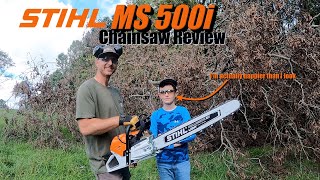 Initial Stihl MS 500i Review Its a powerhouse [upl. by Yarw]