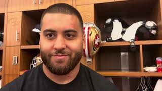 49ers Dominick Puni After 49ers 3219 Win Over Jets [upl. by Brenan8]