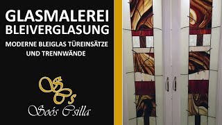 Glasmalerei Moderne Bleiglas Türeinsätze und Trennwände  Csilla Soós [upl. by Zebulen773]