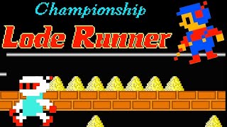 Championship Lode Runner FC · Famicom video game port  50stage 1 loop session 🧱🧩🎮 [upl. by Nosreffej]