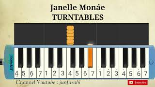 Janelle Monáe  TURNTABLES  melodika tutorial [upl. by Nyleahs345]