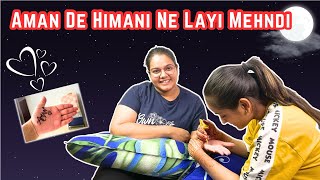 Special Karwachauth Mehndi 😍  Jass Ne Dita Surprise  Amanjass Vlogs [upl. by Tarrsus545]