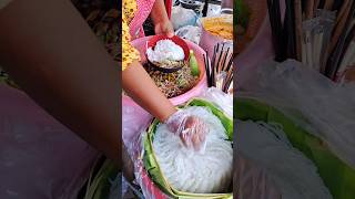 Khmer noodle Nom Banh Chok popular food streetfood shorts sh [upl. by Nnaeoj569]