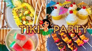 Hawaiian Luau Summer Party Ideas  DIY Tropical Buffet Table [upl. by Ardeahp]