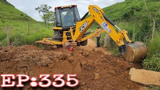 Fazendo Manutenção Em Estrada bueiromanilhasdrenagem JCB 3cx Saulo Máquinas Pesadas [upl. by Grove]