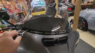 Harley Davidson T Bag Windshield Install [upl. by Ahseiuqal]