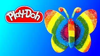 Play Doh Glitter Rainbow Butterfly [upl. by Nilyahs]