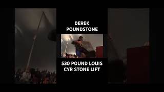 530LB STONE DEREK POUNDSTONE DOES THE IMPOSSIBLE strongman stonelifting [upl. by Sax419]