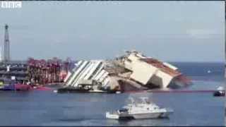 Costa Concordia recupero e rotazione in un minuto  Orgoglio Italiano [upl. by Celestyn]