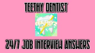 Teethyz Dentist Quiz Answers  Roblox 2021 [upl. by Sirkin]