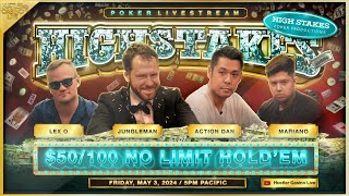 Jungleman Action Dan Mariano amp Lex O Play HIGH STAKES 50100 Commentary by David Tuchman [upl. by Edya937]