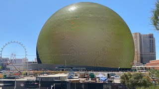 MSG Sphere Las Vegas May 2023 Construction update [upl. by Anawak759]