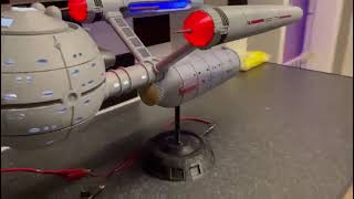 Large USS Essex NCC173 3D printed model kit built and lit spinning bussards [upl. by Tor226]