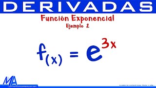 Derivada de la función exponencial  Ejemplo 2 [upl. by Earezed132]