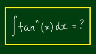 Reduction Formula for Integral of ∫tannxdx [upl. by Ssyla]